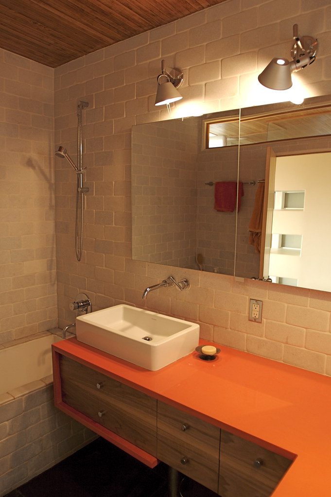 Modern professional bathroom remodel showing quality craftsmanship and finish detail